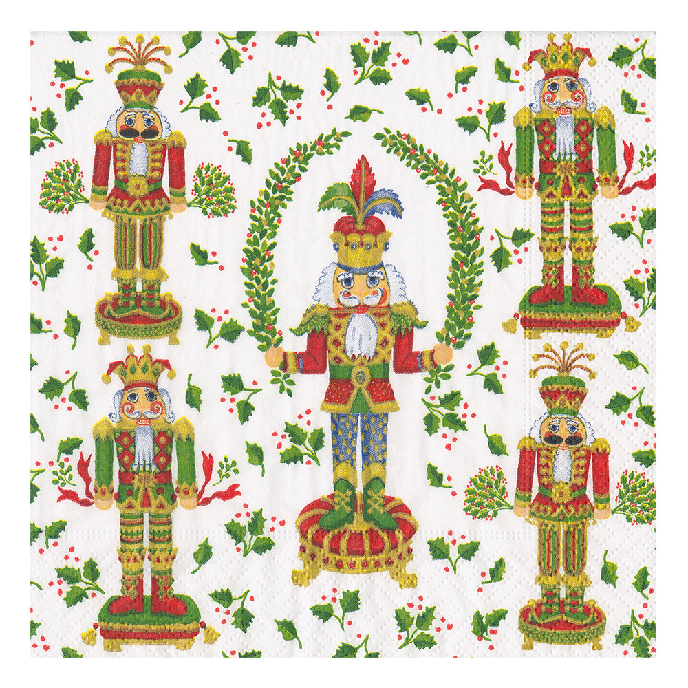 Nutcracker Christmas by Katharine Barnwell Caspari Paper Table Napkins 33 cm square 3 ply lunch napkins