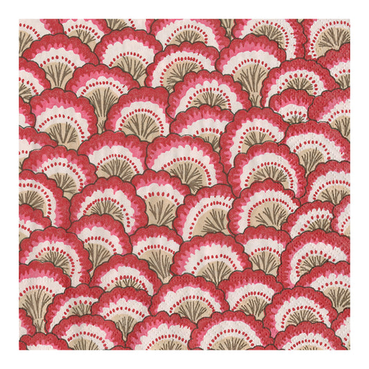 Pontchartrain Red Caspari Paper Table Napkins 33 cm square 3 ply lunch napkins