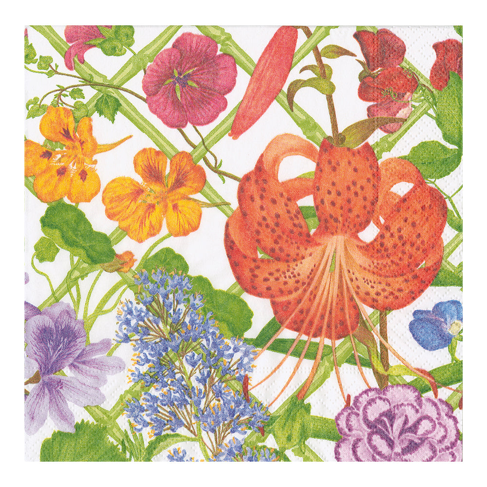 Floral Trellis Caspari Paper Table Napkins 33 cm square 3 ply lunch napkins