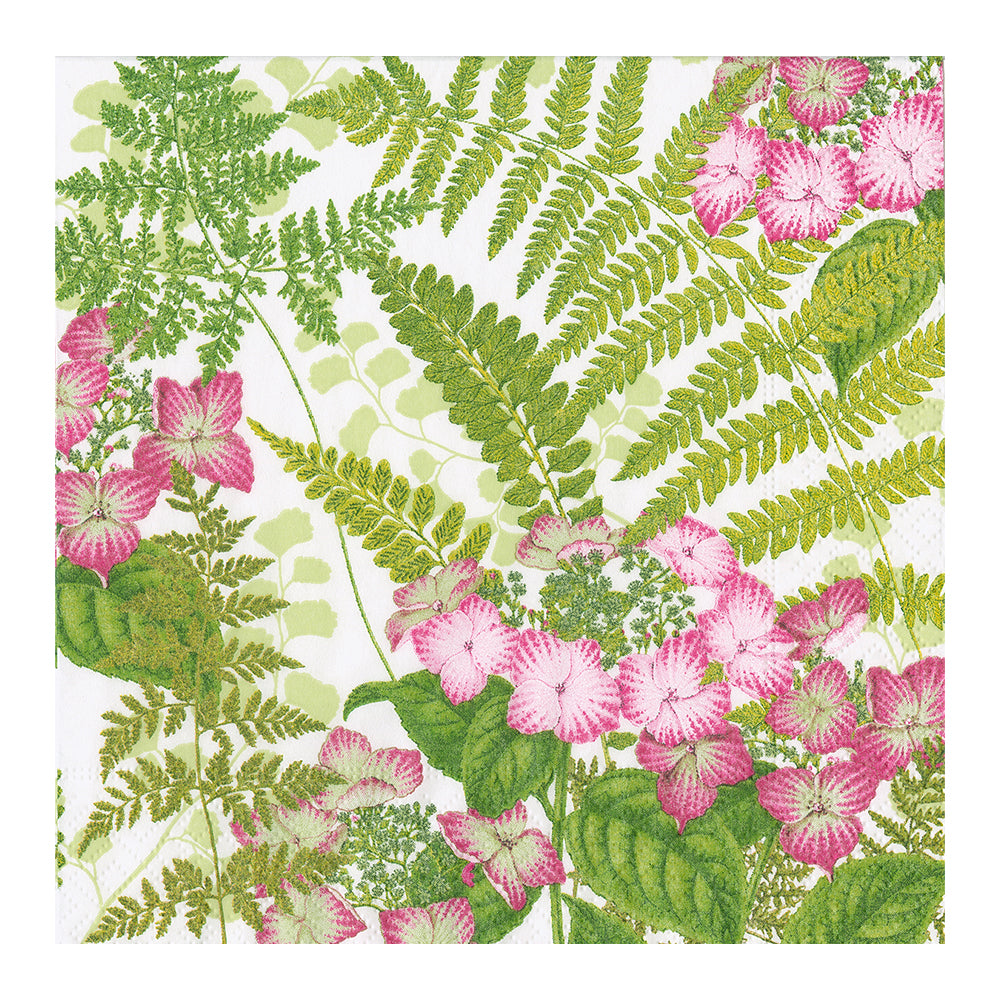 Fern Garden Caspari Paper Table Napkins 33 cm square 3 ply lunch napkins