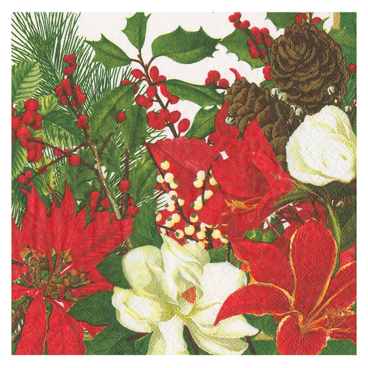 Christmas Garden Caspari Paper Table Lunch Napkins 33 cm square 3 ply