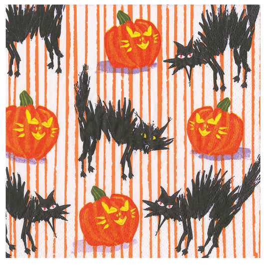 Halloween Cats Caspari Paper Table Lunch Napkins 33 cm square 3 ply