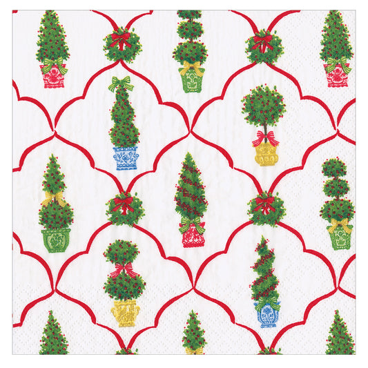 Petit Jardin De Noel Christmas Caspari Paper Table Lunch Napkins 33 cm square 3 ply