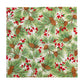 Evergreen and Berries White Christmas Caspari Paper Table Lunch Napkins 33 cm square 3 ply