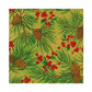 Evergreen and Berries Gold Christmas Caspari Paper Table Lunch Napkins 33 cm square 3 ply