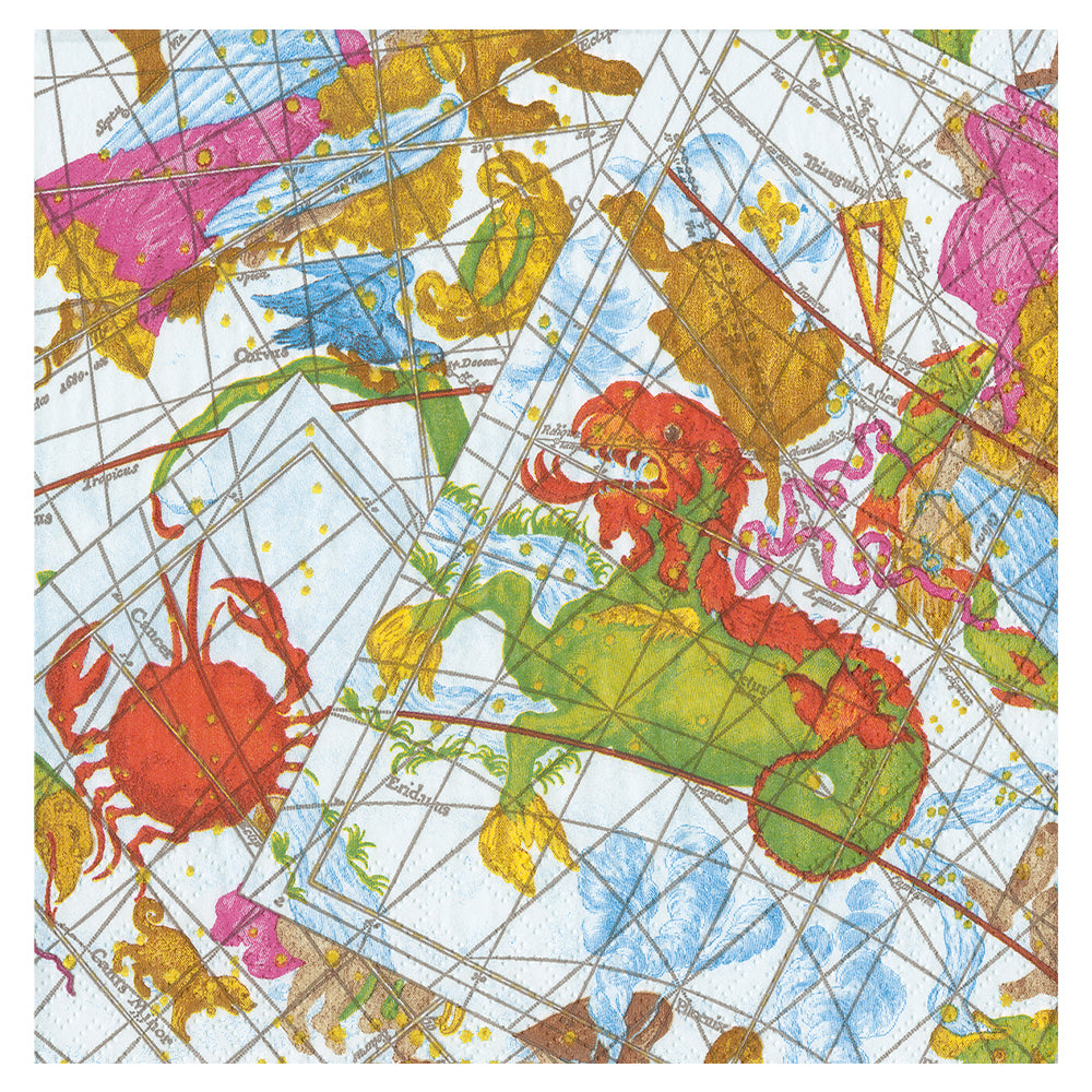 Zodiac Star Signs Caspari Paper Table Lunch Napkins 33 cm square 3 ply