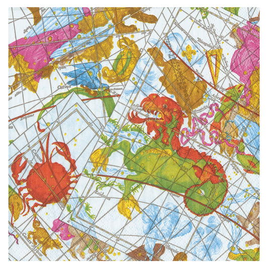 Zodiac Star Signs Caspari Paper Table Lunch Napkins 33 cm square 3 ply