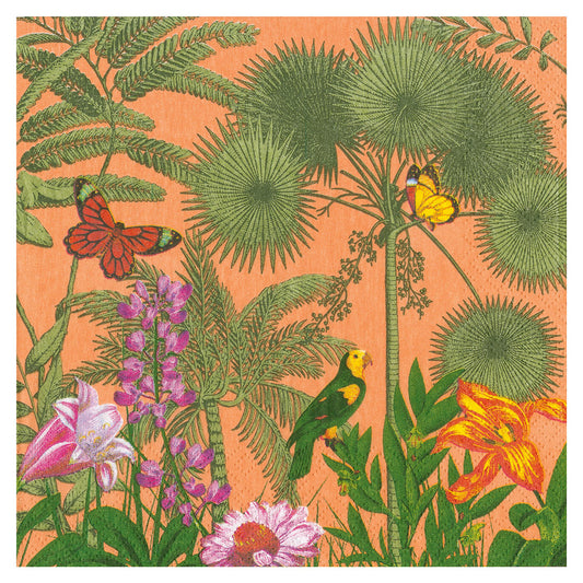 Paradise Garden Melon Caspari Paper Dinner Napkins 40 cm square 3 ply