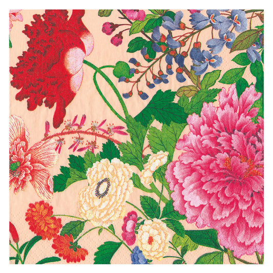 A Profusion of Flowers Shell Caspari Paper Dinner Napkins 40 cm square 3 ply