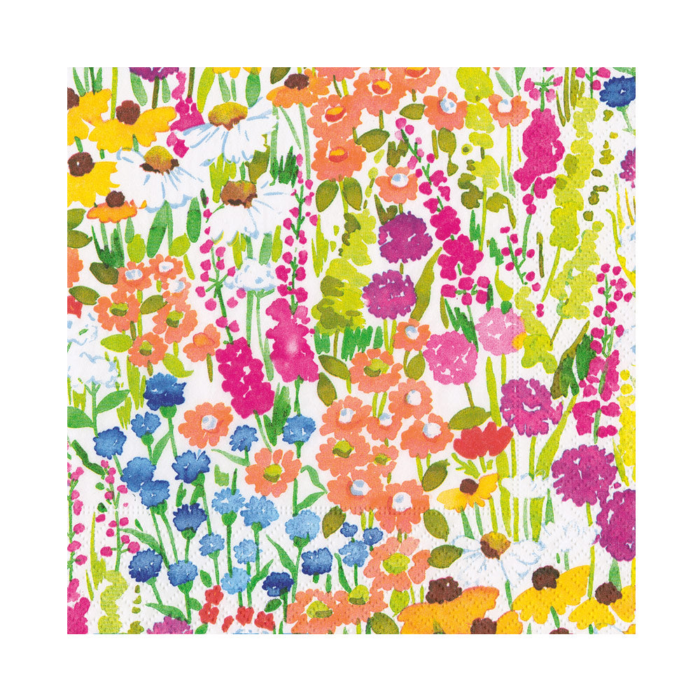 Primavera Bright Floral Caspari Paper Table Lunch Napkins 33 cm square 3 ply