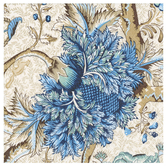 Pondicherry Delft Caspari Paper Dinner Napkins 40 cm square 3 ply