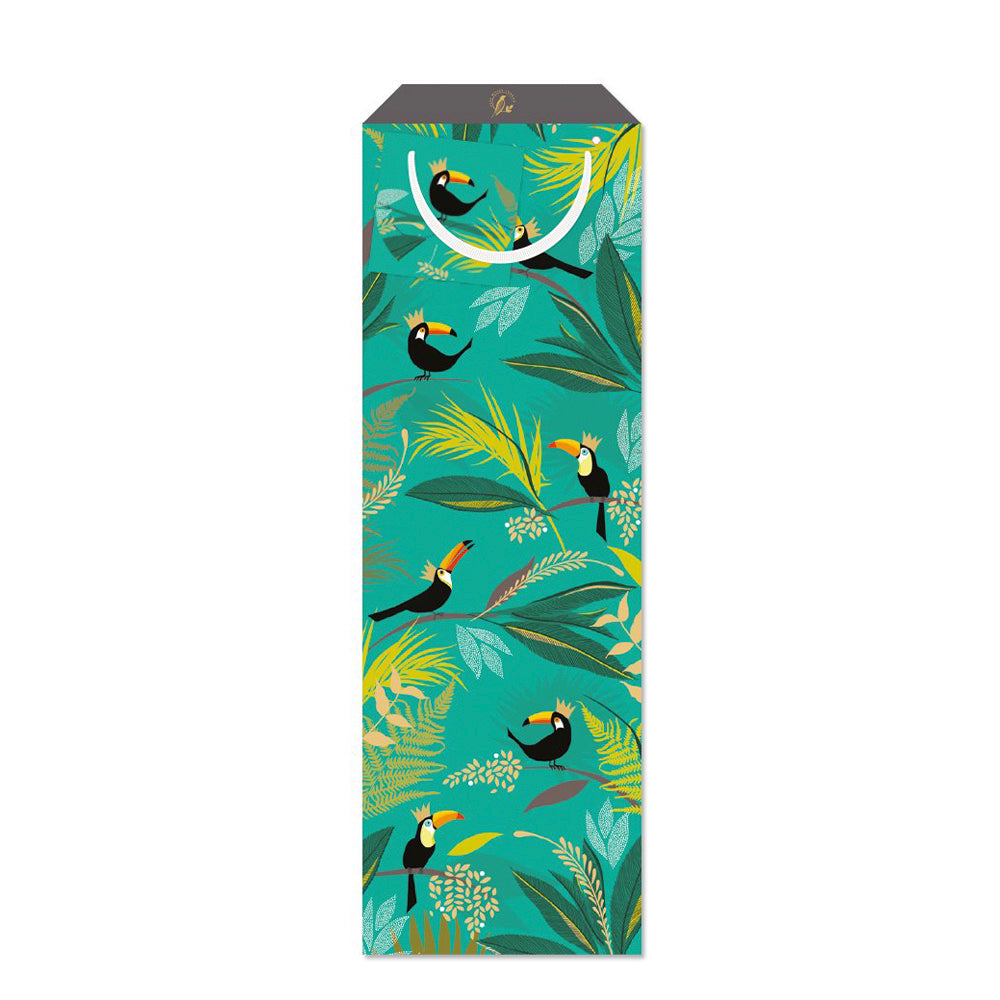Sara Miller Toucan Bottle Bag Luxury Paper Gift Bottle Bag with tag  110 X 335 X 90 mm