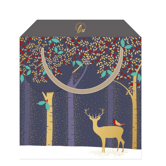 Sara Miller Deer Small Luxury Paper Gift Bag, size: 130 x 130 x 70mm