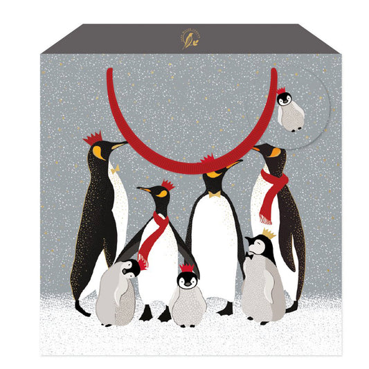 Sara Miller Penguins Large Luxury Paper Gift Bag with tag  325 x 325 x 120 mm