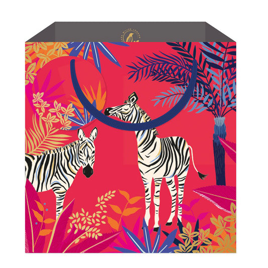 Sara Miller Zebra Small Luxury Paper Gift Bag, size: 130 x 130 x 70mm