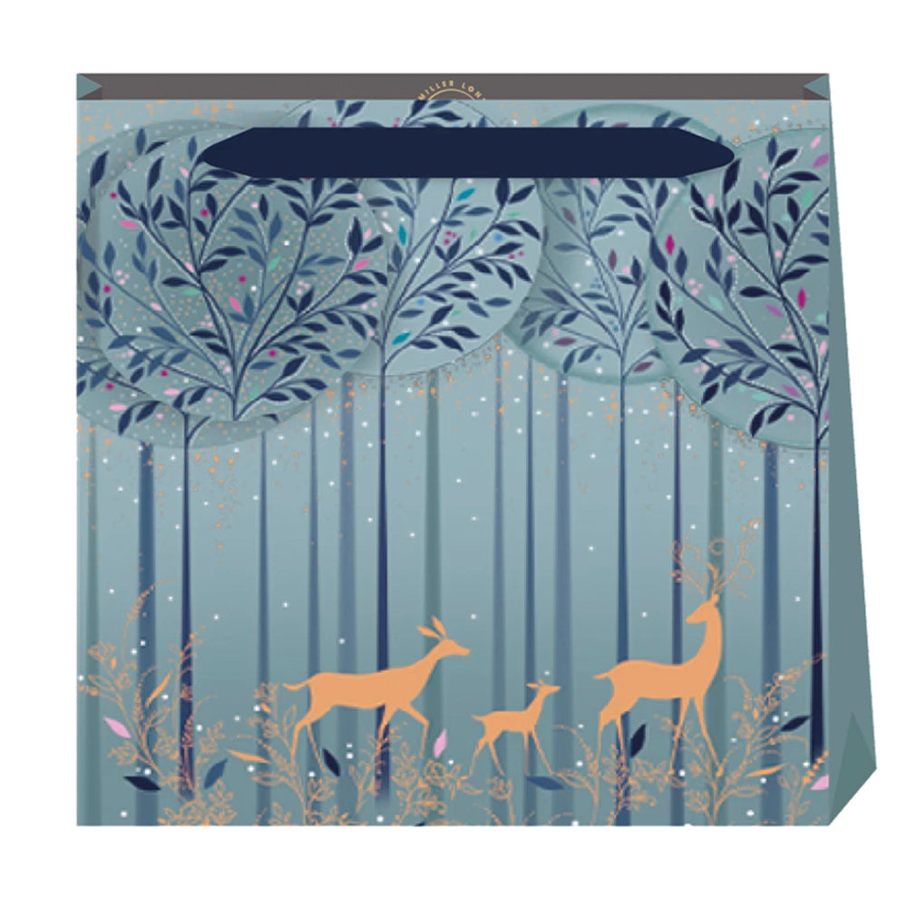 Sara Miller Magical Deer Small Luxury Paper Gift Bag, size: 130 x 130 x 70mm