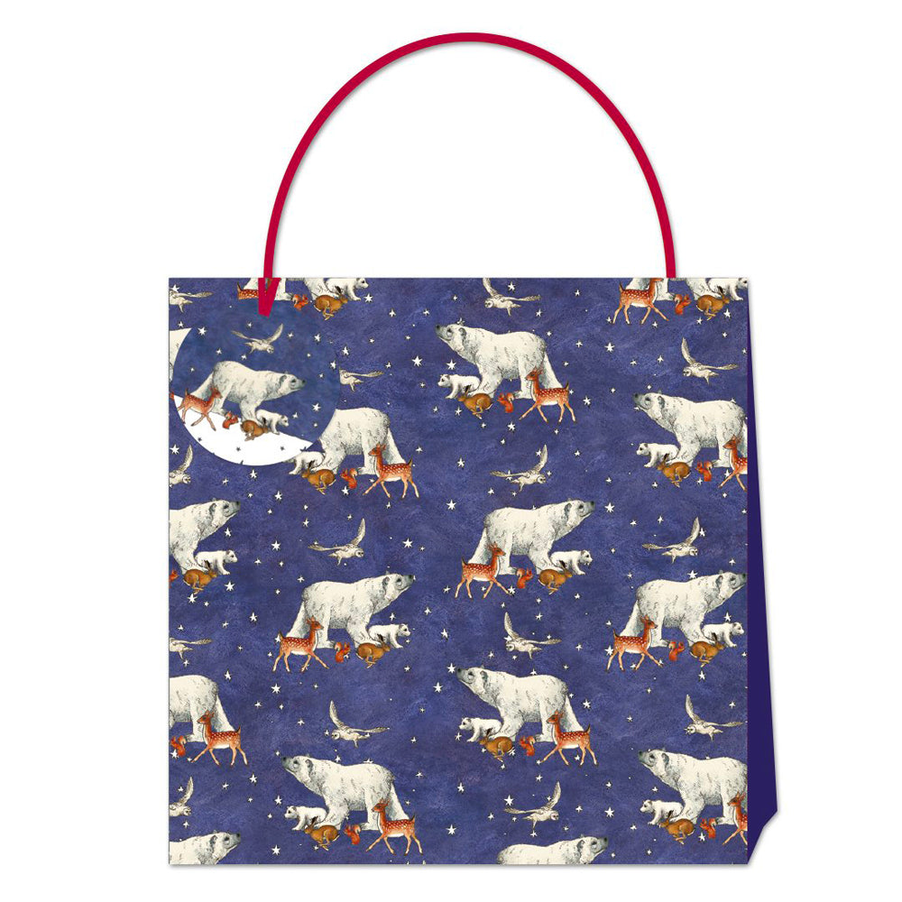 Emma Bridgewater Winter Animals Christmas Large Luxury Paper Gift Bag with tag  325 x 325 x 120 mm