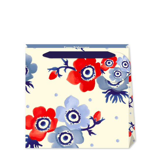 Emma Bridgewater Anemone Small Luxury Paper Gift Bag, size: 130 x 130 x 70mm
