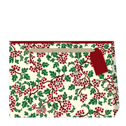 Emma Bridgewater Hawthorn Berry Shopper Luxury Paper Gift Bag with tag 365 x 275 x 120 mm