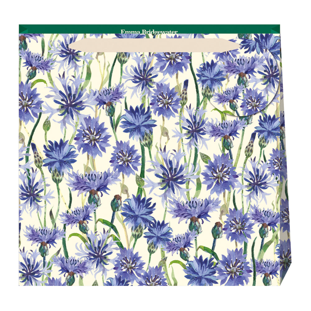 Emma Bridgewater Cornflower Medium Luxury Paper Gift Bag with tag 220 x 220 x 80 mm