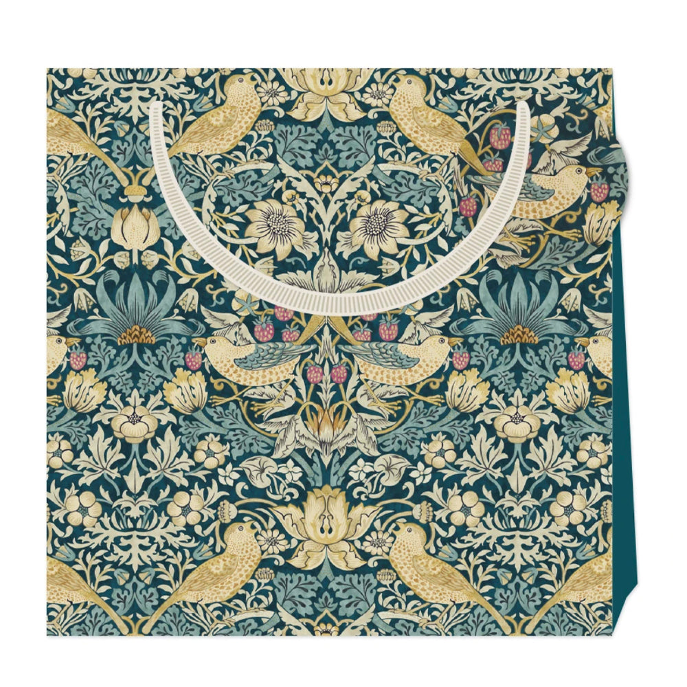 Morris & Co Strawberry Thief William Morris Small Luxury Paper Gift Bag, size: 130 x 130 x 70mm
