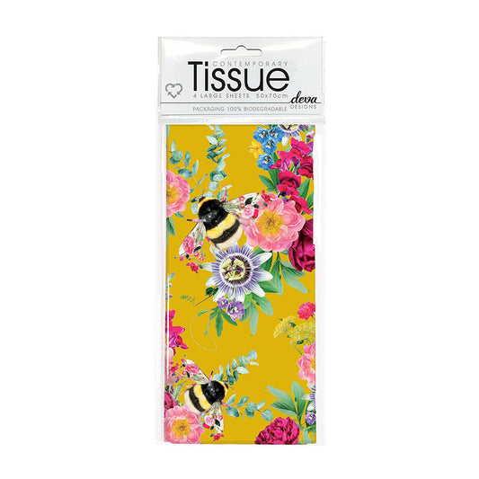 Lola Bee Tissue Paper 4 Sheets of Deva Tissue Wrapping Paper 70 x 50 cm