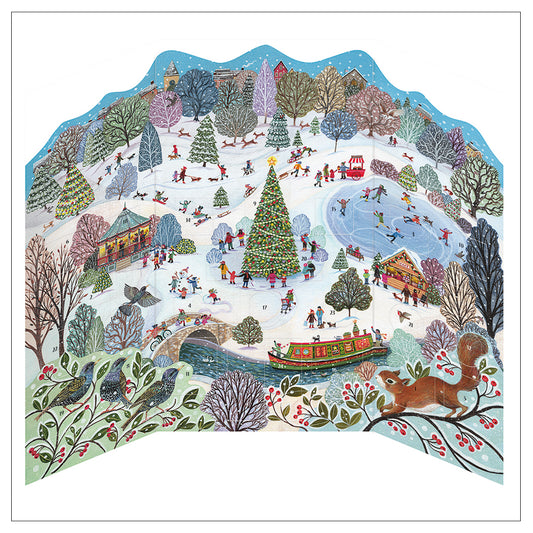 3D Grand Winter Park Countryside Caltime Advent Calendar 458 x 375 mm