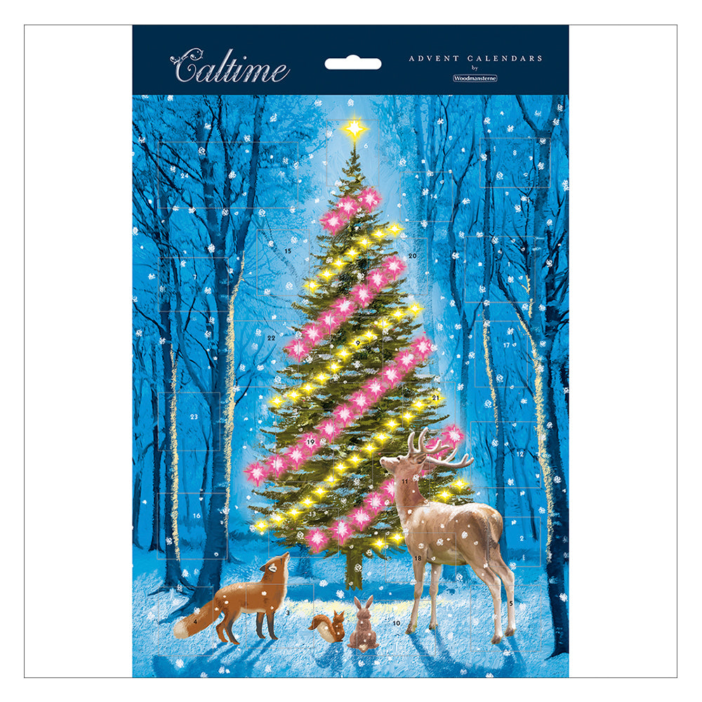 Wildlife Animals Christmas Tree with Lights Caltime Advent Calendar 245 x 325 mm