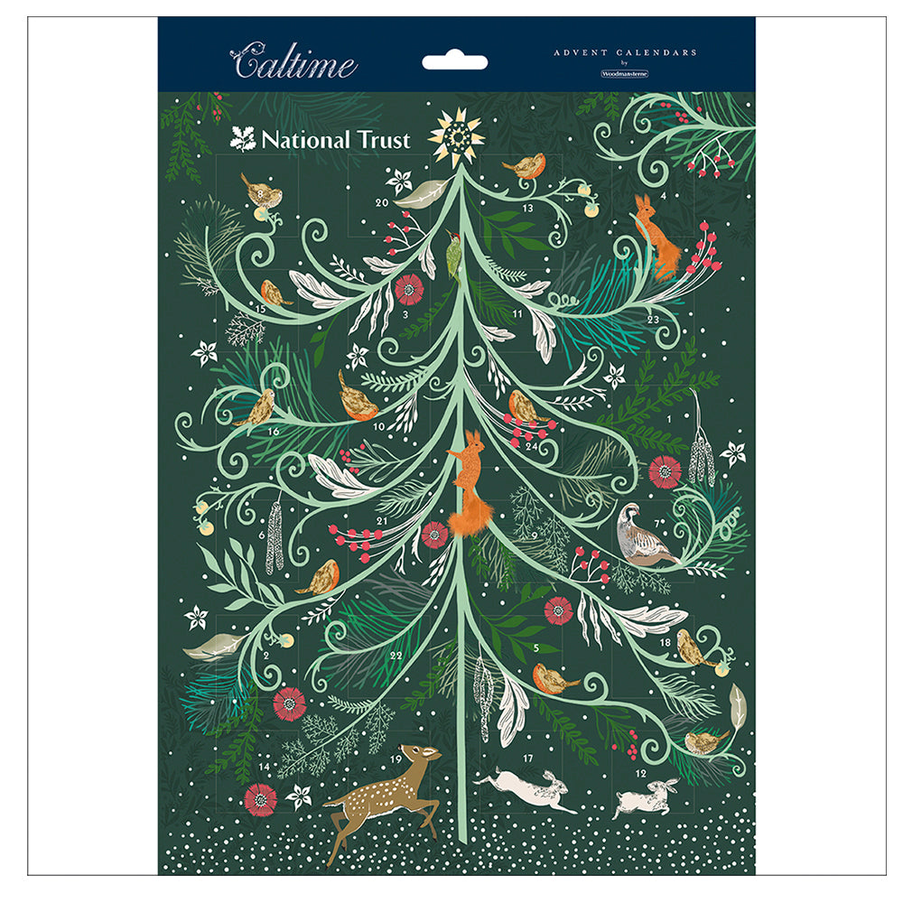 National Trust Tree and Animals Wildlife Caltime Advent Calendar 315 x 410 mm