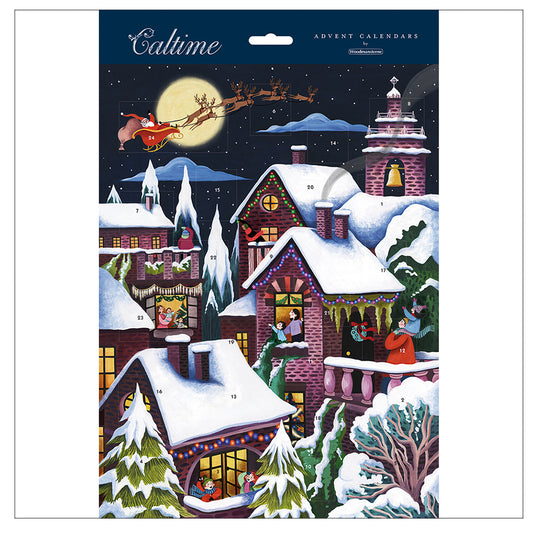 Santa Over Rooftops Caltime Advent Calendar 245 x 325 mm