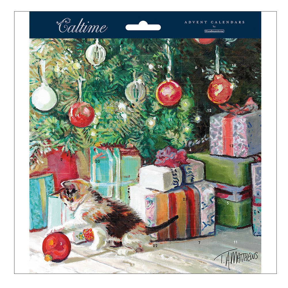 Cat Capers Kitten Christmas Tree & Presents Caltime Advent Calendar 213 x 213 mm