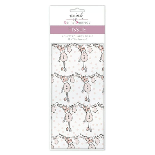 Tracey Russell Beautiful Baby Girl Tissue Wrapping Paper 4 sheets 50 x 70 cm