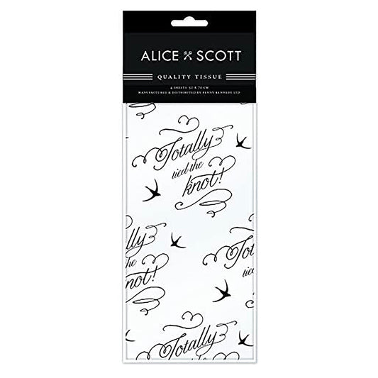 Alice Scott Totally Tied the Knot Wedding Tissue Wrapping Paper 4 sheets 50 x 70 cm