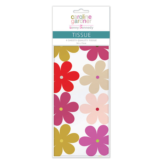 Caroline Gardner Daisy Tissue Wrapping Paper 4 sheets 50 x 70 cm
