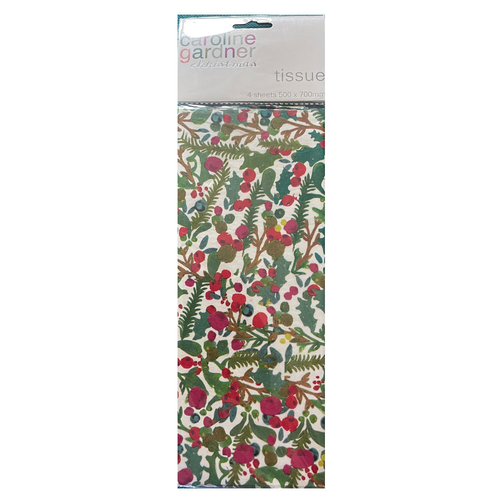 Caroline Gardner Ditsy Xmas Christmas Tissue Wrapping Paper 4 sheets 50 x 70 cm