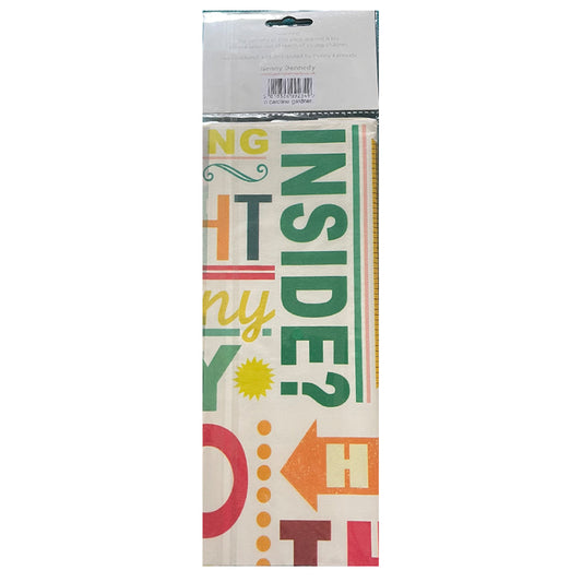 Caroline Gardner Text Tissue Wrapping Paper 4 sheets 50 x 70 cm