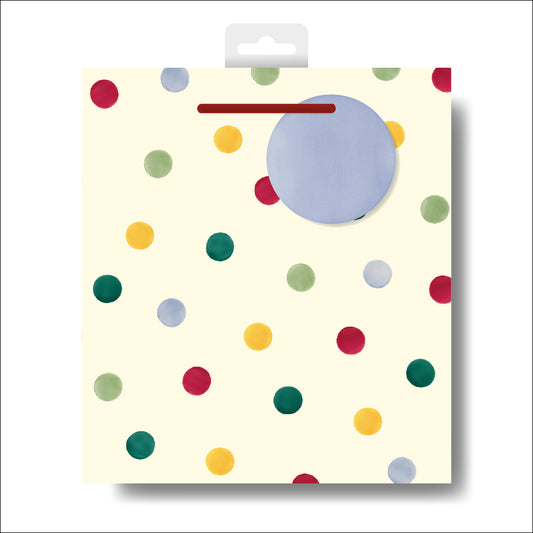Emma Bridgewater Polka Dots Medium Paper Gift Bag with String Handles 200 x 225 x 100mm