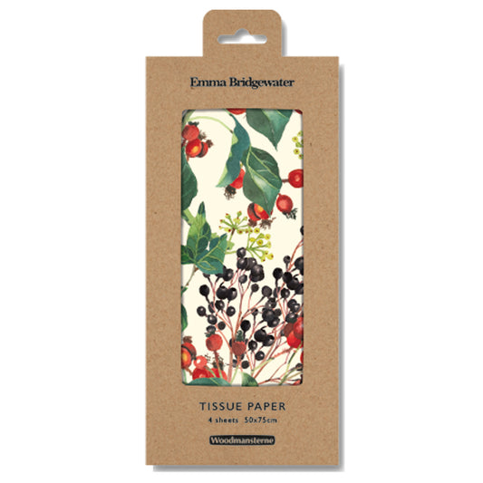 Emma Bridgewater Winter Flowers Tissue Wrapping Paper 4 sheets tissue wrapping paper 50 x 75 cm