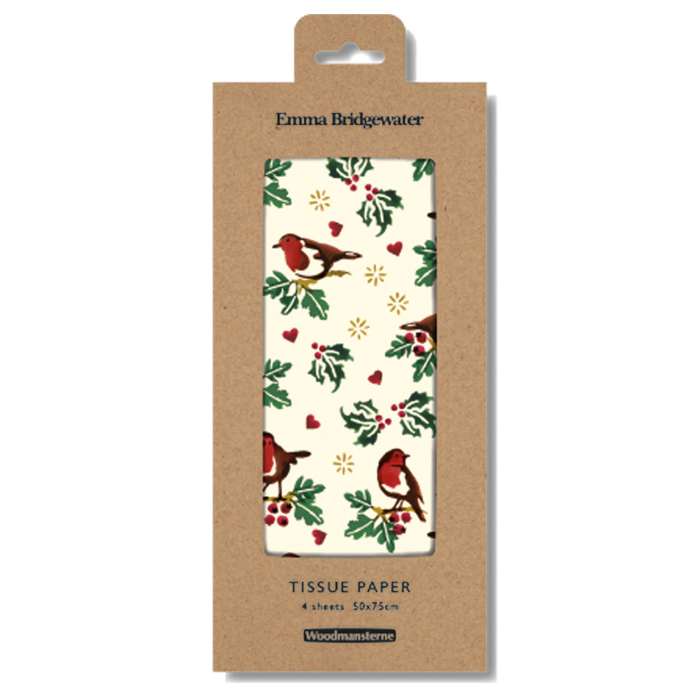 Emma Bridgewater Little Robin Tissue Wrapping Paper 4 sheets tissue wrapping paper 50 x 75 cm