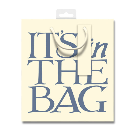 Emma Bridgewater Blue Toast Medium Paper Gift Bag with String Handles 200 x 225 x 100mm