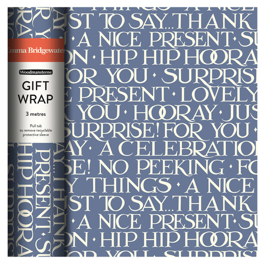 Emma Bridgewater Blue Toast Roll Wrap Wrapping Paper Gift Wrap 3m x 70 cm