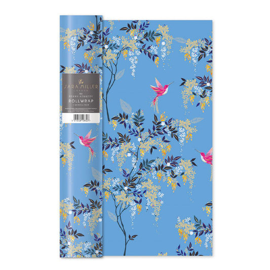 Sara Miller Blue Hummingbirds Roll Wrap 3 m x 70 cm