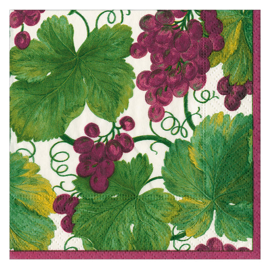 Vineyard Bordeaux Caspari Paper Table Cocktail Napkins 25 cm square 3 ply