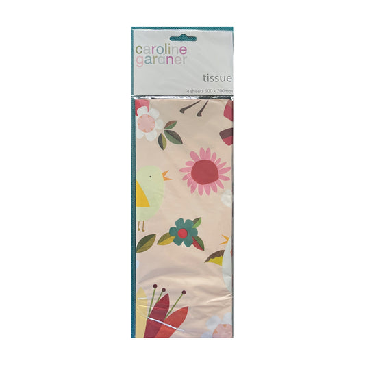 Caroline Gardner Bird Tissue Wrapping Paper 4 sheets 50 x 70 cm