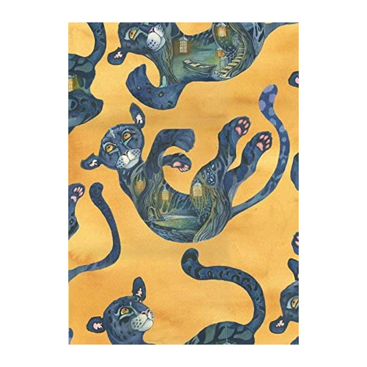 Jaguars Greeting Card by Daniel Mackie - 7 x 5 inches with envelope