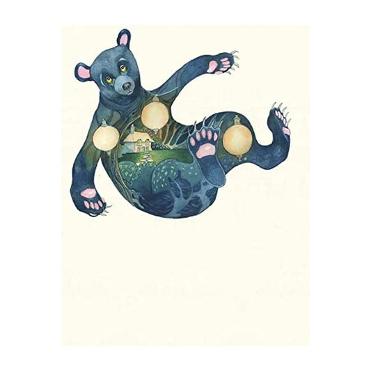 Twilight Bear Falling No 3 Greeting Card by Daniel Mackie - 7 x 5 inches with envelope