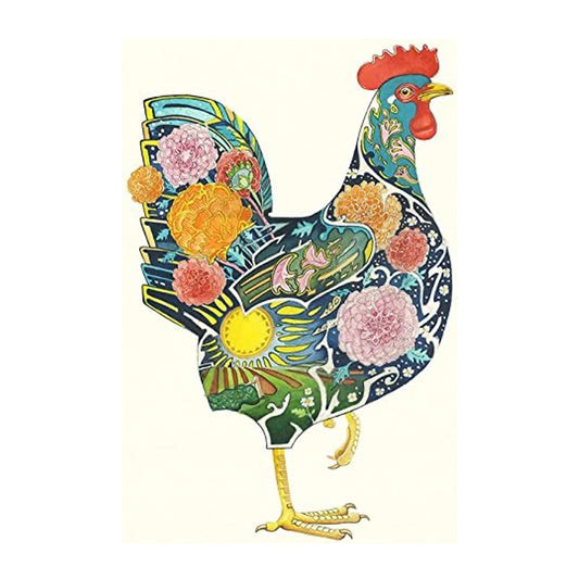 Chicken Hen Greeting Card by Daniel Mackie - 7 x 5 inches with envelope