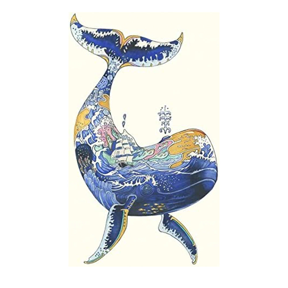 Whale Greeting Card by Daniel Mackie - 7 x 5 inches with envelope