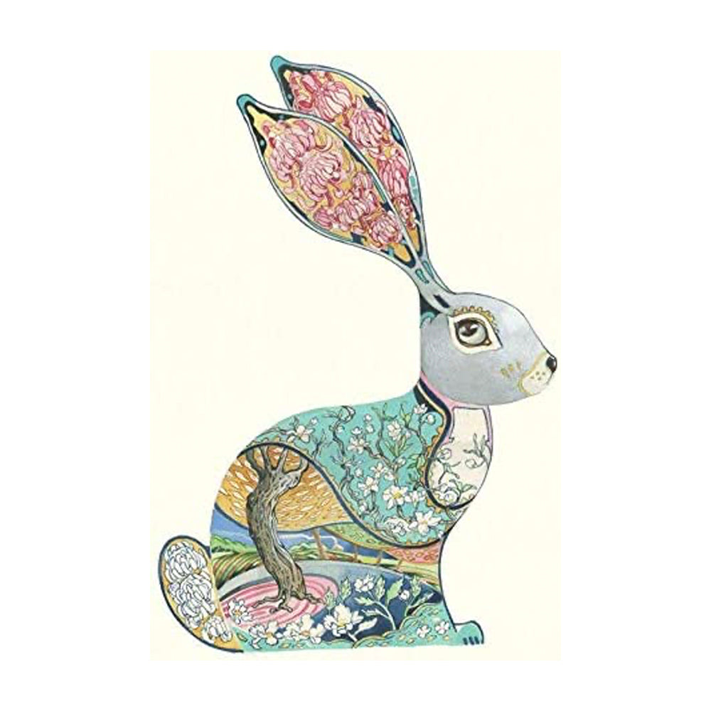 Bunny Rabbit Greeting Card by Daniel Mackie - 7 x 5 inches with envelope