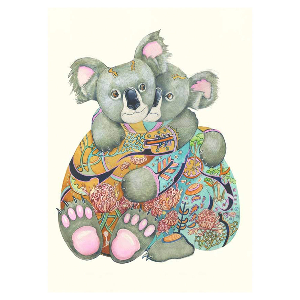 Koala Bears Greeting Card by Daniel Mackie - 7 x 5 inches with envelope
